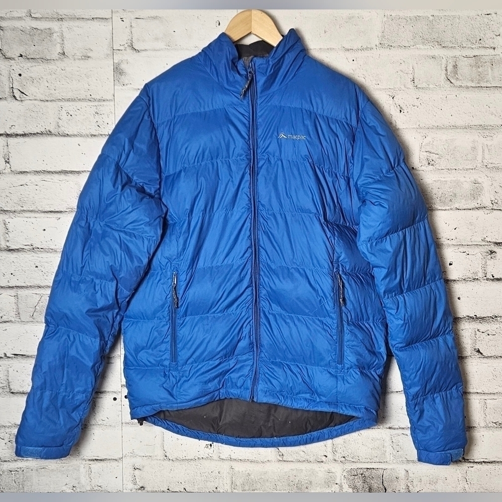 Macpac Men’s Blue Down Puffer Jacket Midweight Hiking Outdoor M